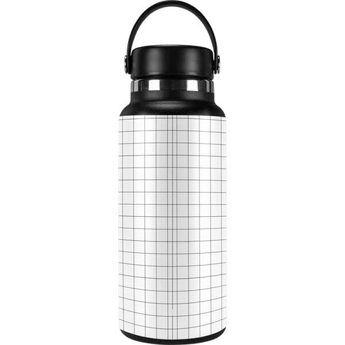 White Grid Hydro Flask 32oz Wide Mouth Skin